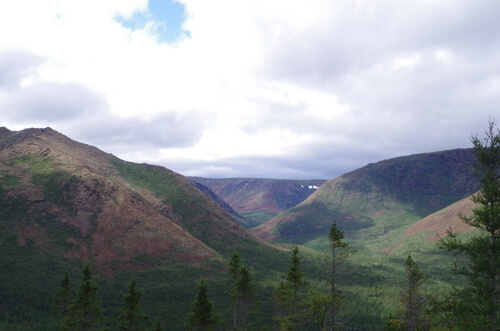 Vue depuis le mont Olivine dans le parc national de la gaspésie